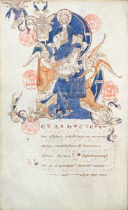Christus in Herrlichkeit, Seite aus dem Antiphonar von Saint-Denis von French School