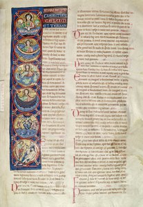 Die sechs Tage der Schöpfung, aus der Bibel von St. Sulpicius von Bourges