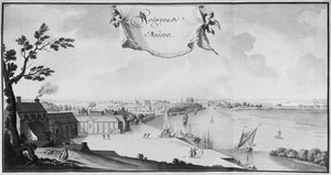 Ms 512 Lagerhäuser für Salz in Nantes, 1723 (Bleistift & Waschung auf Papier) von French School