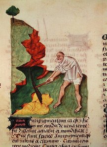 Ms 59 fol.3v Auf der Suche nach Gold, aus Grand Herbier von Pedanius Dioscorides (ca. 40-90)