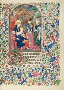 Anbetung der Heiligen Drei Könige, aus einem Stundenbuch, ca. 1460