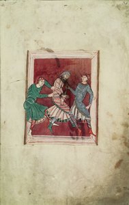 Ms 698 fol.34r Wunder von St. Omer aus Vie de Saint Omer von French School