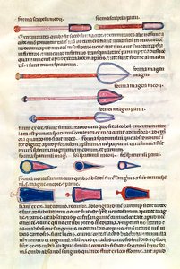Ms 89 Ter fol.122v Chirurgische Instrumente aus einem Traktat von Abul Qasim Kalaf ibn al-Abbas al Zahrawi (Albucasis)