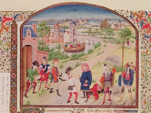 Ms 927 Fol.29v Mut und Feigheit, aus Ethik, Politik und Ökonomie von Aristoteles (384-322 v. Chr.)