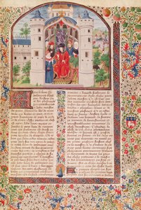 Ms 927 Fol.426 Präsentation der Ökonomie, aus Ethik, Politik und Ökonomie von Aristoteles (384-322 v. Chr.) von French School