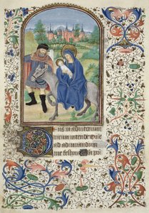 Die Flucht nach Ägypten, aus Glasgow Hours, ca. 1450-60