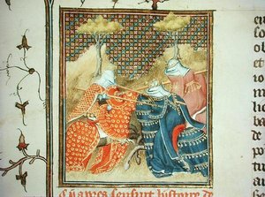 Ms Fr 12420 Onche und Antiope im Turnier, aus 