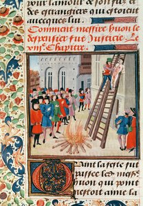 Hinrichtung von Hugh Despenser, aus Froissarts Chronik