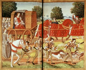 Eine Jagd, Illustration aus Ovids Episteln von French School
