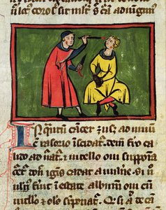 Chirurgische Behandlung, aus einer Ausgabe des Buches der Chirurgie von Rogier de Salerne