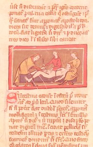 Ms H 89 fol.23 Chirurgie, aus einer Ausgabe des Buches der Chirurgie von Rogier de Salerne von French School