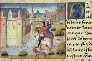 Graben um eine Stadt, aus Les Cent Nouvelles Nouvelles, 1462