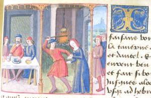 Mahlzeit, aus Les Cent Nouvelles Nouvelles, 1462