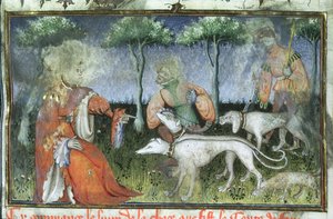 Jagd, aus dem Buch der Jagd von Gaston de Foix