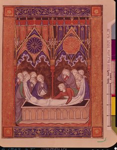 Das Begräbnis von Jakob in Kanaan, aus dem Psalter von St. Louis, ca. 1258-70