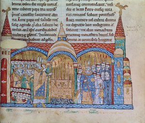 Die Weihe der Kirche in Cluny durch Papst Urban II. (1042-99) im November 1095 von French School