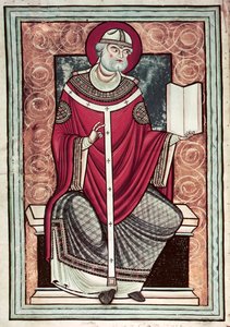 Ms Lat 2287 f.1v St. Gregor (ca. 540-604) aus Lettre de Saint Gregoire