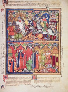 Josua, aus der Morgan Picture Bible, ca. 1244-54