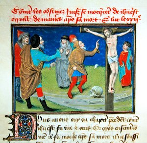 Ms fr.6275 Jesus wird am Kreuz verspottet, aus 