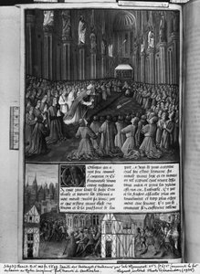 Ms.fr 5594 fol.67v Wie der Speer unseres Herrn in Antiochia gefunden wurde, Illustration aus Les Passages d