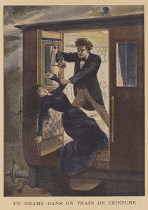 Mord in einem Ceinture-Eisenbahnzug in Paris von French School