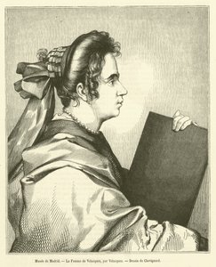Musee de Madrid, Die Frau von Velasquez (Gravur) von French School