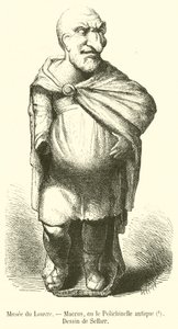 Louvre-Museum, Maccus oder der antike Polichinelle (Gravur) von French School