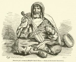 Jüdischer Musiker, Kostüm aus Mogador in Marokko von French School