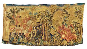 Mythologisches Wandteppichfragment, Straßburg, ca. 1470-80 von French School