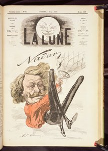 Nadar (1820-1910) Titelseite von La Lune, veröffentlicht Juni 1867 von French School