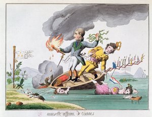 Napoleon Bonaparte landet bei Cannes nach seiner Rückkehr von Elba 1815