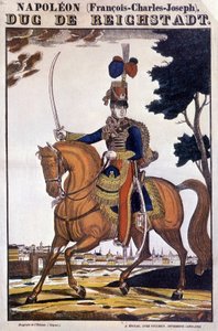 Napoleon II., Sohn von Kaiser Napoleon I. (1769-1821), zu Pferd - Bild von Epinal