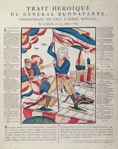 Napoleon I. (1769-1821) auf der Brücke von Arcola, 17. November 1796, 18.-19. Jahrhundert von French School