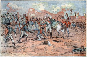 Napoleon I., verwundet vor Regensburg von French School