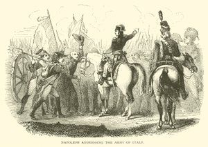 Napoleon spricht zur Armee von Italien (Stich) von French School