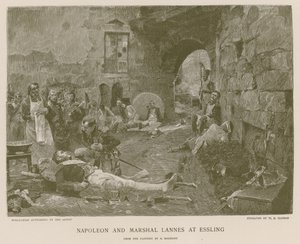 Napoleon und Marschall Lannes bei Essling
