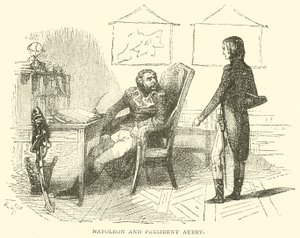 Napoleon und Präsident Aubry (Gravur) von French School