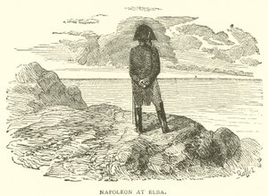 Napoleon auf Elba (Gravur) von French School