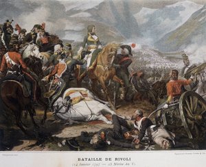 Napoleon in der Schlacht von Rivoli am 14. Januar
