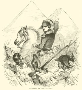 Napoleon an den Pyramiden (Gravur) von French School