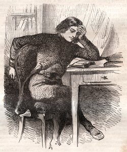 Napoleon im Jugendalter wurde düster, dunkel; das Lesen war für ihn eine Art Leidenschaft - Gravur in „Napoleon, Memorial de Sainte-Helene,“ von Emmanuel de las Cases - 1860