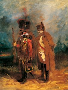 Napoleon während der Verteidigung Frankreichs 1814 von French School