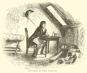 Napoleon in Pariser Unterkünften (Gravur)