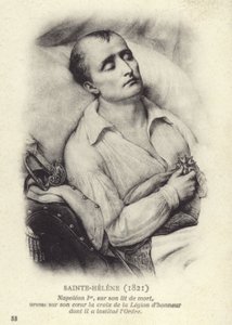 Napoleon auf seinem Sterbebett von French School