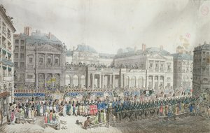 Napoleons Krönungsprozession passiert den Staatsrat, 2. Dezember 1804 von French School