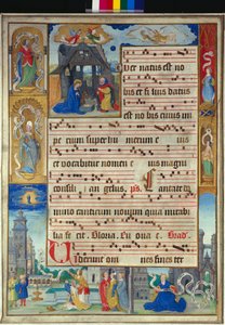Geburt Christi mit Kaiser Augustus und einer Sibylle von French School