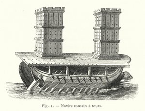 Römisches Schiff mit Türmen