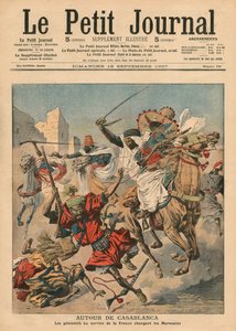 In der Nähe von Casablanca, die Goumiers greifen die Marokkaner an, Illustration aus 