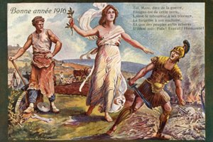 Neujahrskarte mit Friedenswünschen