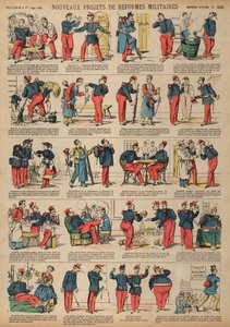 Neue Reformprojekte in der französischen Armee (Farbstich) von French School